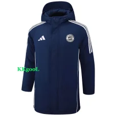 24-25 Bayern Royal Blue Hooded Windbreaker Fabric Cotton Coat #G198(白标)