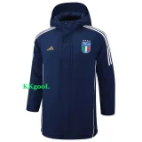 24-25 Italy Royal Blue Hooded Windbreaker Fabric Cotton Coat #G223