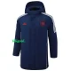 24-25 Spain Royal Blue Hooded Windbreaker Fabric Cotton Coat #G232