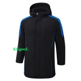 24-25 Black Hooded Windbreaker Fabric Cotton Coat #G229光板