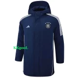 24-25 Germany Royal Blue Hooded Windbreaker Fabric Cotton Coat #G203