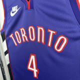 24-25 Raptors BARNES #4 Purple Retro Top Quality Hot Pressing NBA Jersey
