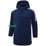 24-25 Royal Blue Hooded Windbreaker Fabric Cotton Coat #G229光板