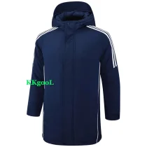 24-25 Royal Blue Hooded Windbreaker Fabric Cotton Coat #G229光板