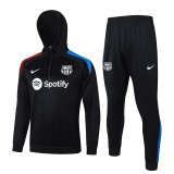 24-25 BAR Black Hoodie Half Pull Tracksuit #F562半拉连帽