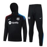 24-25 BAR Black Hoodie Half Pull Tracksuit #F562半拉连帽