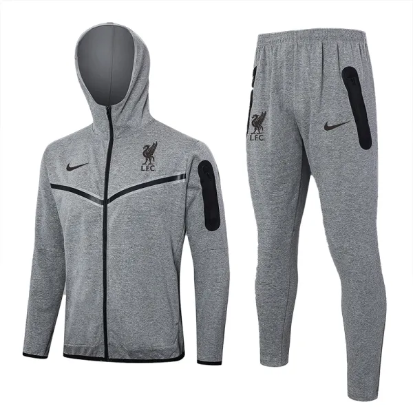 24-25 LIV Grey Hoodie Jacket Tracksuit #F571(黑标)