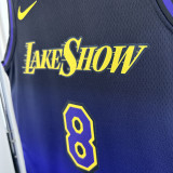24-25 LAKERS BRYANT #8 Royal blue City Edition Top Quality Hot Pressing NBA Jersey