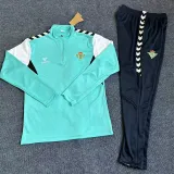 23-24 Real Betis Blue Half Pull Tracksuit (Pants Have Pocket)(半拉链)