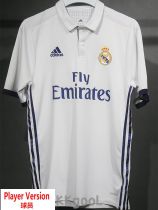 2016-2017 RMA Home Player Version 球员 Retro Soccer Jersey