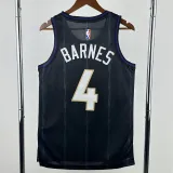 24-25 Raptors BARNES #4 Black City Edition Top Quality Hot Pressing NBA Jersey