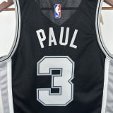 22-23 SA Spurs PAUL #3 Black Top Quality Hot Pressing NBA Jersey