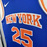 KNICKS BRIDGES #25 Blue Top Quality Hot Pressing NBA Jersey