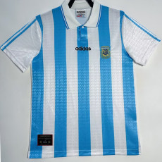 1994 Argentina Home Retro Soccer Jersey (钢印纹)
