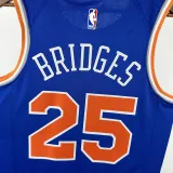 KNICKS BRIDGES #25 Blue Top Quality Hot Pressing NBA Jersey