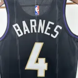 24-25 Raptors BARNES #4 Black City Edition Top Quality Hot Pressing NBA Jersey