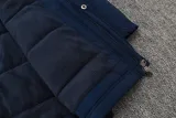 24-25 Dortmund Royal Blue Hooded Windbreaker Fabric Cotton Coat #G252