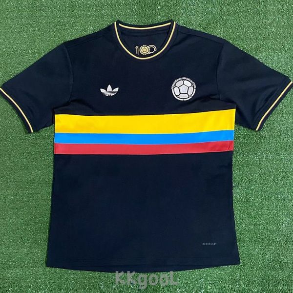 2024 Colombia Black 100th Anniversary Fans Soccer Jersey