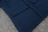 24-25 Dortmund Royal Blue Hooded Windbreaker Fabric Cotton Coat #G252