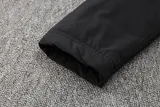 24-25 Man City Black Hooded Windbreaker Fabric Cotton Coat #G242(绿彪标)