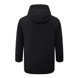 24-25 Man City Black Hooded Windbreaker Fabric Cotton Coat #G242(绿彪标)