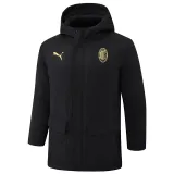 24-25 ACM Black Hooded Windbreaker Fabric Cotton Coat #G253(黄标)