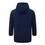24-25 Marseille Royal Blue Hooded Windbreaker Fabric Cotton Coat #G244(橙标)