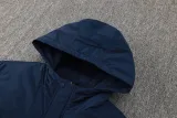 24-25 Dortmund Royal Blue Hooded Windbreaker Fabric Cotton Coat #G252