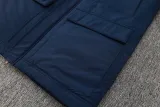 24-25 Dortmund Royal Blue Hooded Windbreaker Fabric Cotton Coat #G252