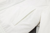 24-25 Marseille White Hooded Windbreaker Fabric Cotton Coat #G247(黑标)