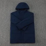 24-25 Dortmund Royal Blue Hooded Windbreaker Fabric Cotton Coat #G252