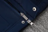 24-25 Dortmund Royal Blue Hooded Windbreaker Fabric Cotton Coat #G252