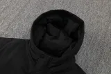 24-25 Man City Black Hooded Windbreaker Fabric Cotton Coat #G242(绿彪标)