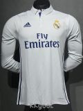 2016-2017 RMA Home Player Version 长袖球员 Long Sleeve Retro Soccer Jersey