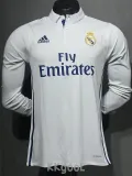 2016-2017 RMA Home Player Version 长袖球员 Long Sleeve Retro Soccer Jersey