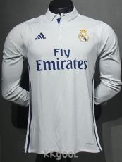 2016-2017 RMA Home Player Version 长袖球员 Long Sleeve Retro Soccer Jersey