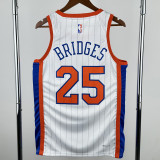 24-25 KNICKS BRIDGES #25 White City Edition Top Quality Hot Pressing NBA Jersey