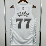 24-25 Dallas Mavericks DONCIC #77 White City Edition Top Quality Hot Pressing NBA Jersey