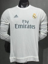 2015-2016 RMA Home Player Version 长袖球员 Long Sleeve Retro Soccer Jersey