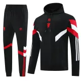 24-25 Man Utd Black Hoodie Tracksuit (卫衣套装)