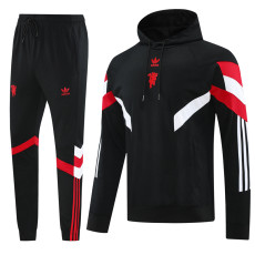 24-25 Man Utd Black Hoodie Tracksuit (卫衣套装)