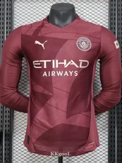 24-25 Man City Third Long Sleeve Player Version Soccer Jersey (长袖球员)