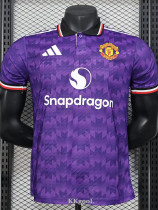 24-25 Man Utd Purple Special Edition Player Version Training shirts *翻领