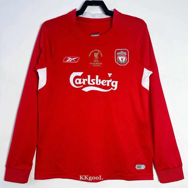 2004-2005 LIV Home Long Sleeve Retro Soccer Jersey (长袖)前带字