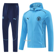 24-25 Man City Light blue Hoodie Jacket Tracksuit #01