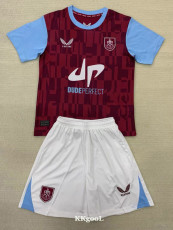 24-25 Burnley Home Kids Soccer Jersey