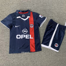 2001-2002 PSG Home Kids Retro Soccer Jersey