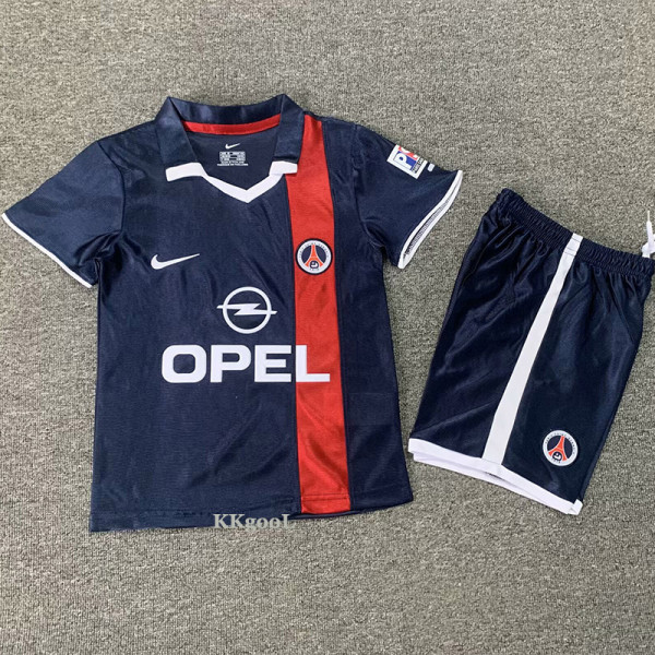 2001-2002 PSG Home Kids Retro Soccer Jersey
