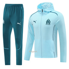 24-25 Marseille Light blue Hoodie Jacket Tracksuit #01