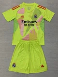 24-25 RMA Light Yellow GoalKeeper Kids Soccer Jersey